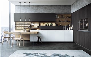 9 mẫu thiết kế nhà bếp ấn tượng với tông màu gỗ và đen trắng