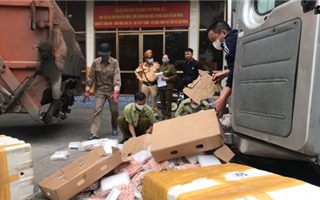 Quảng Ninh: Tiêu hủy 1020 kg chân gà tẩm ướp không rõ nguồn gốc