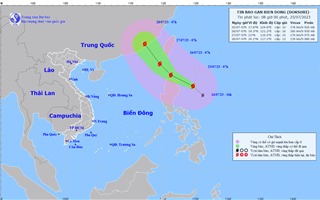 Bão DOKSURI giật trên cấp 17, khả năng trở thành siêu bão tiến gần Biển Đông
