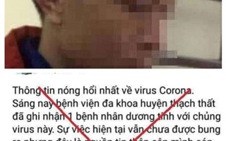 Xử lý đối tượng tung tin thất thiệt về virus Corona ở ngoại thành Hà Nội