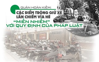Quận Hoàn Kiếm: Các bãi xe lấn chiếm vỉa hè “miễn nhiễm” với quy định pháp luật