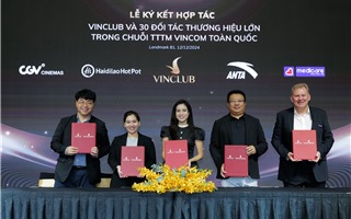 Vinclub hợp tác với hơn 30 thương hiệu hang đầu trong hệ thống TTTM Vincom