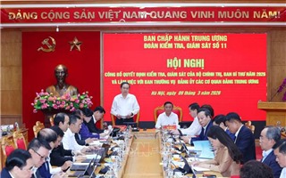 Công bố quyết định kiểm tra, giám sát với Đảng ủy các cơ quan Đảng Trung ương