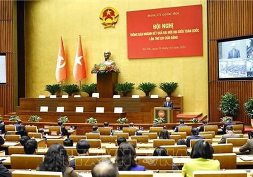 Chủ tịch Quốc hội chủ trì Hội nghị thông báo nhanh kết quả Đại hội XIV của Đảng